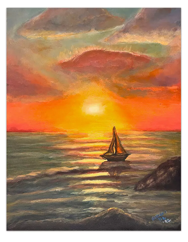 First Sunset - Painting