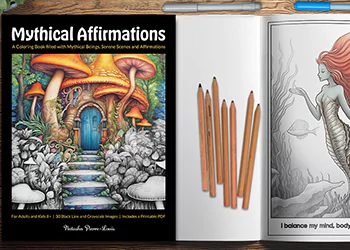 Mythical Affirmations coloring book